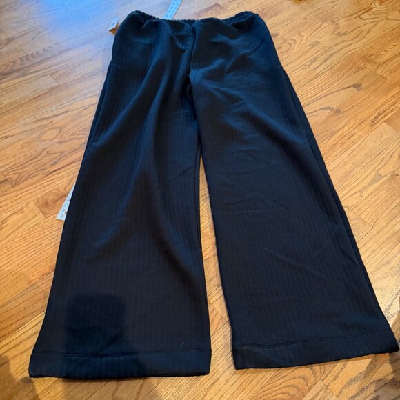 OLD NAVY ACTIVE BOUNCE FLEECE BLACK WIDE LEG PANTS NEW LARGE HIGH RISE SOFT - Picture 10 of 10